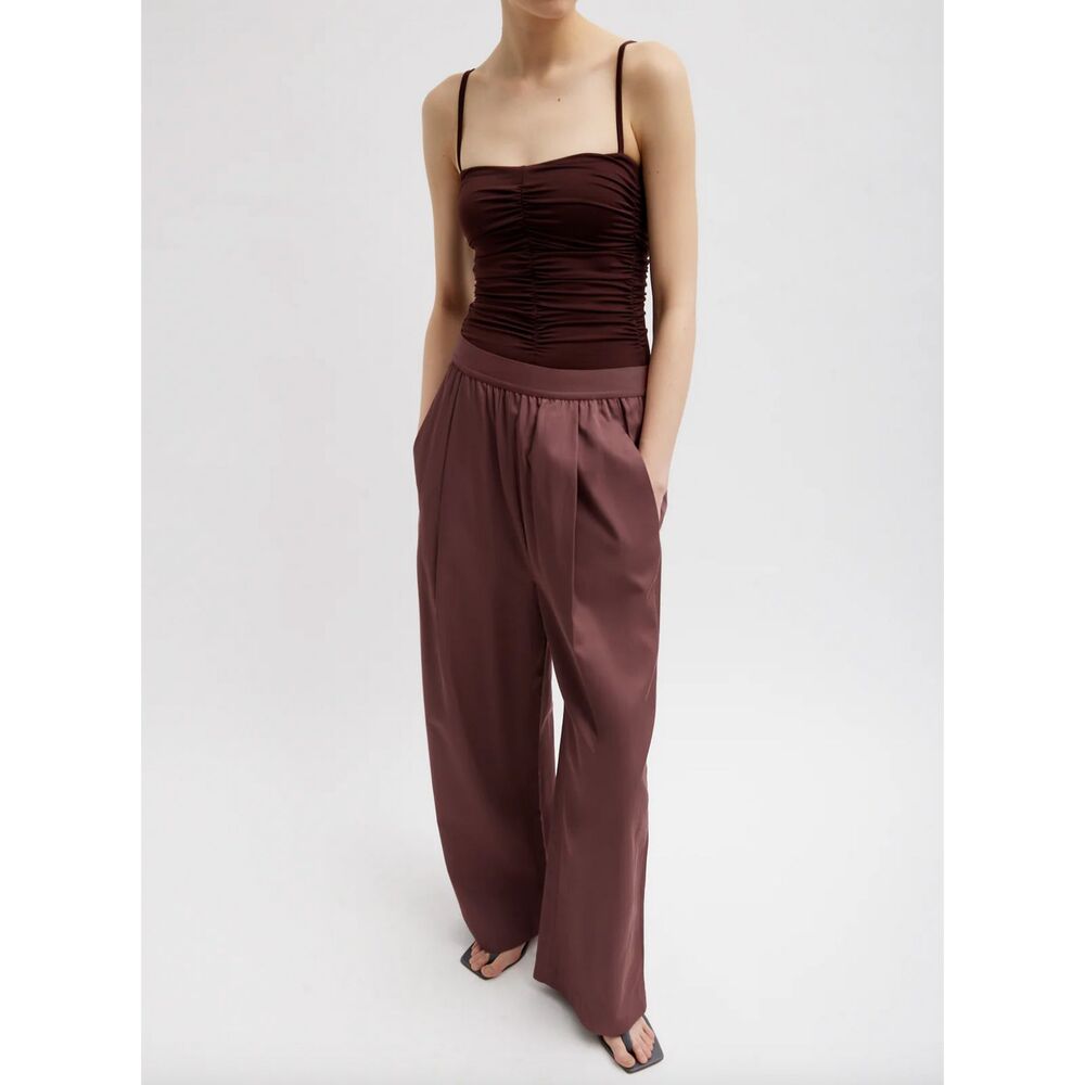 Tibi Stretch Light Weight Tech Knit Shirred Cami